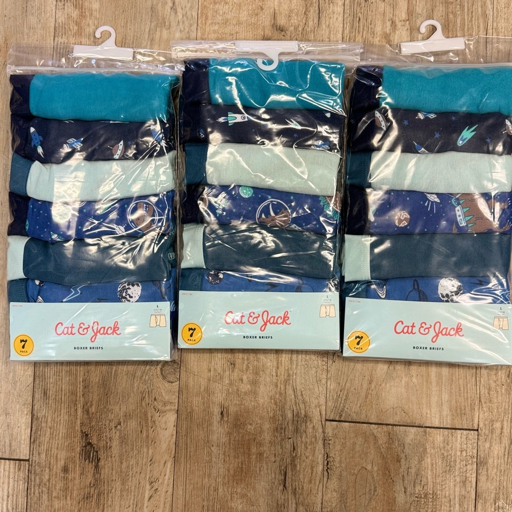 3 packs 7 per pack total of  21 pairs Cat & Jack brand new boxer briefs